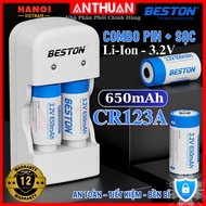 Combo CR123A BESTON rechargeable battery for charger M7003(CD643) 3.2V for cameras, binoculars, came