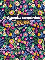 Agenda Semainier 2023-2024: Agenda Semainier 24 Mois 2023-2024, Planificateur hebdomadaire grand format A4, 2 Pages Par Semaine, Jolie Couverture.