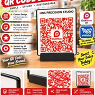 Custom QR Code Display Stand DuitNow eWallet Simple Stylish