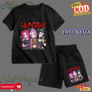 Cool Halloween Huntrix Kids Outfit - HUNTRIX Halloween Version Kids T-Shirt and Shorts Set