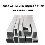 6063 Aluminum Square Tube Thickness 1-2MM Profile Aluminum Alloy Hollow Tube Aluminum Profile Square