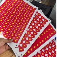 Flag Sticker, flag Sticker, red flag with yellow star - Hoang Mai Ao Dai