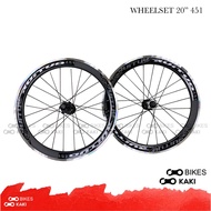 [BIKES KAKI] RT WHEELSET 20" 451 FOR FOLDING BIKE / MINI VELO RUITUO WITH CARBON WRAPPED INNER HUB BASIKAL LIPAT