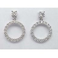 Poh Heng Jewellery 18K White Gold Diamond Earrings