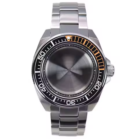 43.8mm Modified Samurai Diving Watch Case Sapphire Glass For Seiko NH35 NH36 NH38 NH34 Movement 28.5