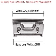 Suitable for Garmin Garmin Fenix5 Fenix 5s Fenix 5x Metal Quick Release Head Grain Strap Accessories
