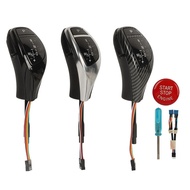 LED Gear Shift Knob Thumb Type Shifter Lever Head Retrofit Kit with One Click Start Button for BMW E