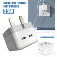 Charger Plug for iPhone 35W USB C Plug Fast Charger Plug Compatible with iPhone iPad Power Adapter M