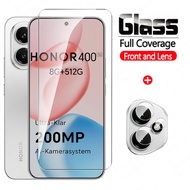 2in1 For Honor 400 Screen Protector Tempered Glass Honor 400 Lite Honar 400 400 Lite 5G Clear Rear C