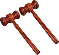 2 Pcs Wood Judge Gavels Auction Court Gavels Wooden Judge Hammers Wood Hammer Props Judge Costume Ac