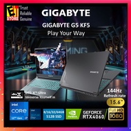 GIGABYTE LAPTOP G5 KF5 (I7-12650H/8GB OR 16GB DDR5/ 512GB SSD/ NVIDIA RTX4060 6GB /15'' FHD 144HZ/ RGB KEYBOARD/ W11/BAG /2Y) G3MY383SH GAMING LAPTOP