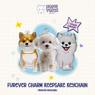 Furever Charm Pet Fur Pet Memorial Keychain Dogs Fur Capsule Keepsake Keychain