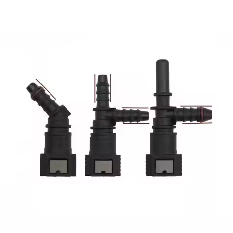 7.89 ID6 Hose Coupler Auto Accessories PA12 Plastic 45° Quick Release Connector Bundy Tee Fuel Line 