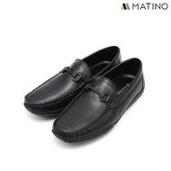 MATINO SHOES รองเท้าชายโลฟเฟอร์หนังแท้ ซับหนังแกะ รุ่น MC/S 3018 -BLACK