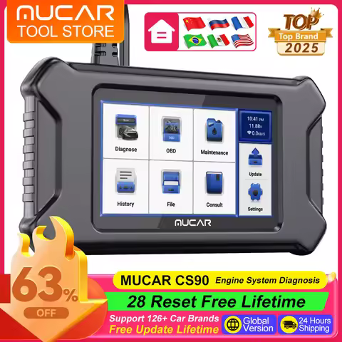 MUCAR CS90 CS4 CS5 CS6 Car Diagnostic Tool Lifetime Free Update Auto Diagnostics Scanner Auto Vin Re