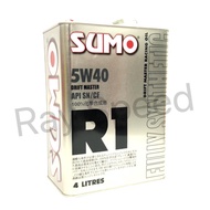 Original SUMO Engine Oil 5w40 R1 Drift Master Fully Synthetic 4Litre Minyak Hitam 5w-40 Enjin Oil,Minyak Enjin