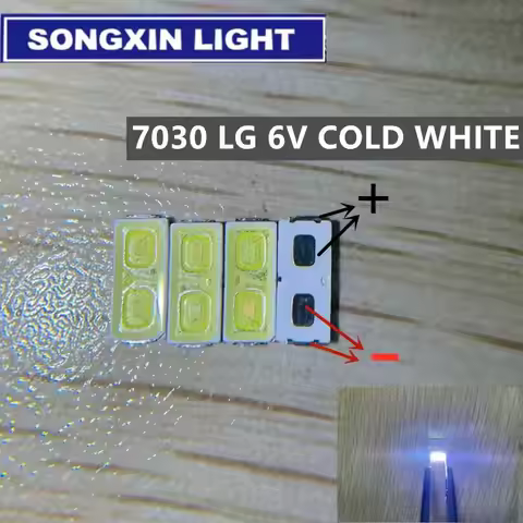 100pcs FOR TV Innotek LED LED Backlight 1W 7030 6V Cool white TV Application smd 7030 led 6V cold wh