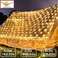 3Mx2M 3Mx3M 6Mx3M LED Lampu jaring  Hiasan Luar Rumah / LED Christmas Net Lights Outdoor Decoration 