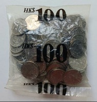香港1992年1元女皇頭硬幣原包100枚，全新