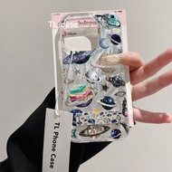 SAMSUNG Planet diamond case with holder Phone case suitable for SAMSUNG A02S A03 A05 A05S A12 A13 A1