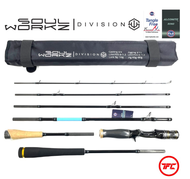 SoulWorkz Division Travel Baitcast Fishing Rod TR Casting Jigging Heavy Game Cover Soul Workz BC