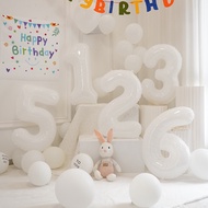 White Number Foil Balloon 34inch/86cm