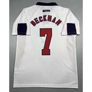 Retro England 1998 BECKHAM White Football Jersey