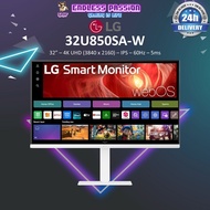 LG Monitor 32U850SA-W 31.5” 4K UHD IPS Smart Monitor with webOS and built-in FHD webcam