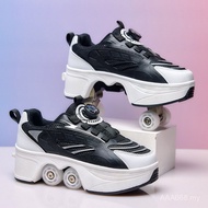 Roller Skates Shoes Retractable Four-Wheel Lighting wheeled shoes - Teenagers Adult Fashion Sneakers