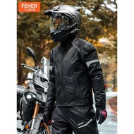 FEHER Motorcycle Riding Suit for Men Winter Commuting Motorcycle Suit Set Off-road Motorcycling All-