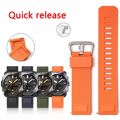 23mm TPU Silicone Watch Band for Casio PROTREK PRW-6900 PRW-6800/3400 Men Waterproof Sport Quick Rel
