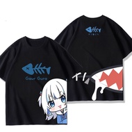 2025 New Gawr Gura Cosplay T-shirt Casual 3D Hololive VTuber Print Cute Anime Tee Summer Men/Women H