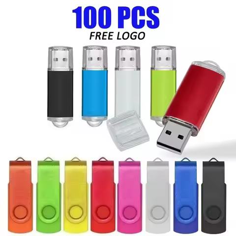 100Pcs/lot USB 2.0 Flash Drive 4GB 8GB Pen Drive 128M Usb Sticks 1GB 2G Pendrives 16GB Memory Flash 