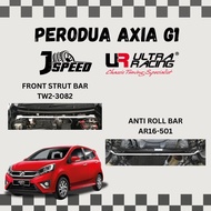 ULTRA RACING BAR PERODUA AXIA G1 / G2 (STAGE 1) FRONT & REAR