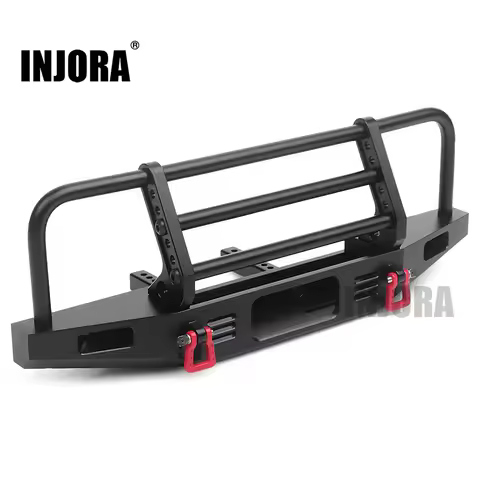 INJORA Adjustable Metal Front Bumper for 1/10 RC Crawler TRX4 Defender Axial SCX10 SCX10 II 90046 90