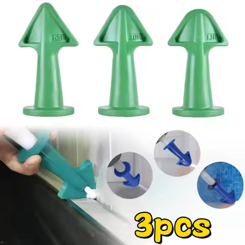 3PCS Caulking Nozzle Applicator,Silicone Caulking Tools Kit(6.5R, 10R, 13R) Reusable Finisher Adapte