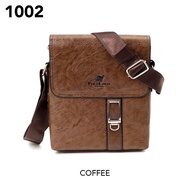 Original Polo Louie Mens Vintage Leather Messenger Bag Crossbody Sling Bag Lelaki Leather