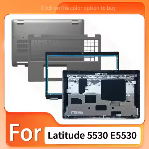 Silver New For Latitude 5530 E5530 LCD Back Cover Upper Top Case Palmrest Lower Bottom Cover Housing
