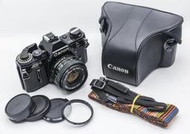 二手新中古:經典CANON AE-1黑+NFD 50mm F1.8 輕巧文青相機135底片機 9.5成新