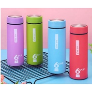 6OUP Cup Leakproof Water Bottle Creative Tumbler Color Cup Hot and Cold Double Layer Water Glass