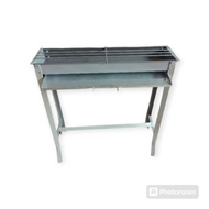 HIGH-LEGED SATIN/FISH GRILL + BAMBOO FAN