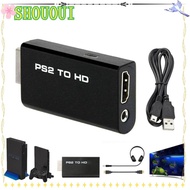 SHOUOUI Converter, HD Cable 480i/480p/576i Adapter, Durable 3.5mm Audio Output PS2 to HDMI Game to H