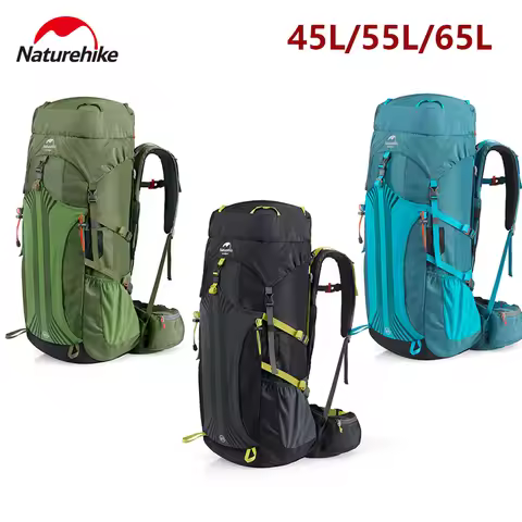 Naturehike 45L/55L/65L Backpack Rucksack With Rain Cover Outdoor Knapsack Backpacking Camping Climbi