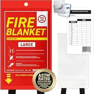 72HRS Fiberglass Large Fire Blanket for Home & Kitchen | Fire Extinguishers Home | Essential Fire Sa