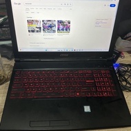 Msi GL 63 8rc i7-8750H 2.20 ghz NVIDIA GEforce GTX 1050 ram 16gb storage 1tb gaming laptop