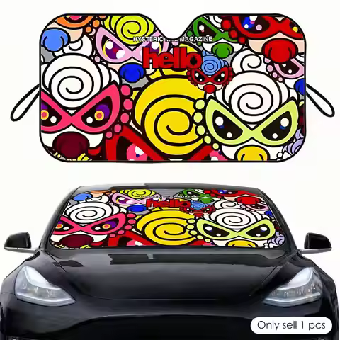 Fashion H-Hysteric Mini Sun Visor Car Windshield Sunshade Front Window UV Protection Heat Insulation