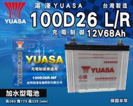 全動力-湯淺 YUASA 國產電池 加水 全新 100D26L 100D26R (68Ah)