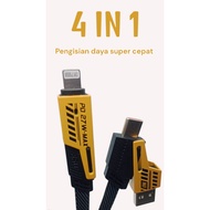 4-in-1 27W + 65W Metal Data Cable Fast Charging Multiple Cable