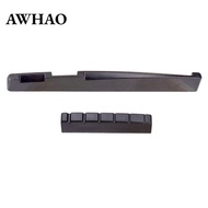 [AWHAO] Guitar Bridge Saddle and Nut Set for Left Handed Acoustic Guitar Parts