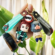 ◇【best seller】Creative Anime Demon Slayer Keychain Nezuko Kyojuro Tanjiro Keychain Men Women Bag Pen